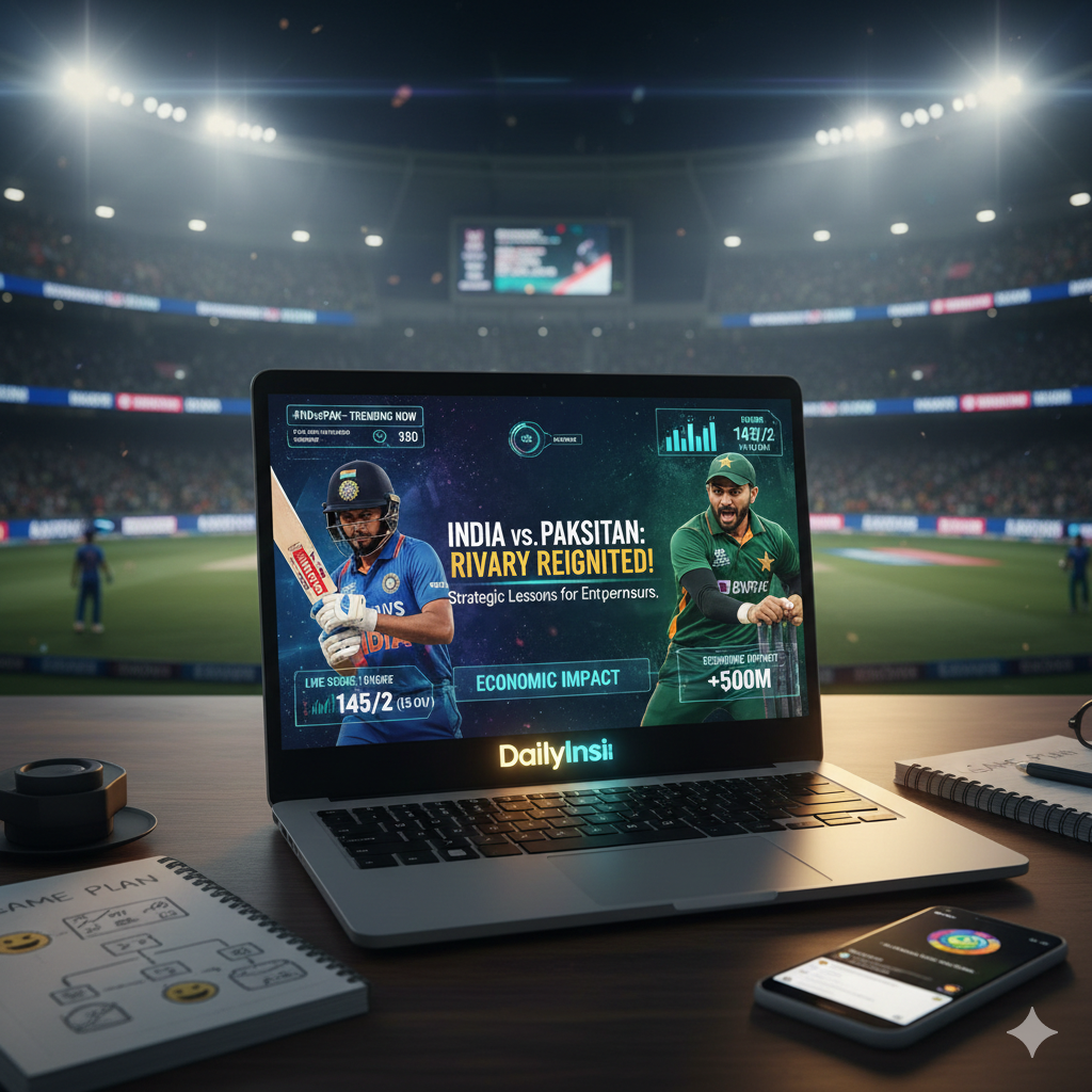 India vs Pakistan cricket match today with live score and economic impact insights